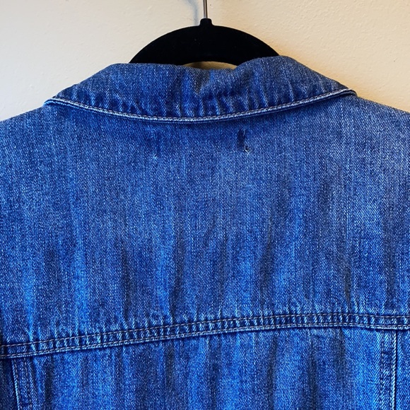 FOREVER21 DENIM JEAN JACKET DARK BLUE - Picture 9 of 12